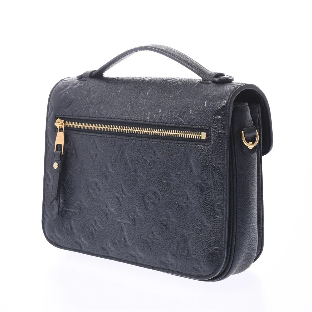 Louis Vuitton Leather Monogram Black Pochette Empreinte Metis Handbag Bag